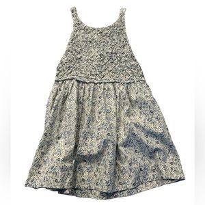 Free People Blue and Cream Floral Mini Dress